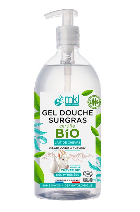 MKL Gel Douche Surgras Certifié Bio Lait de Chèvre 1L